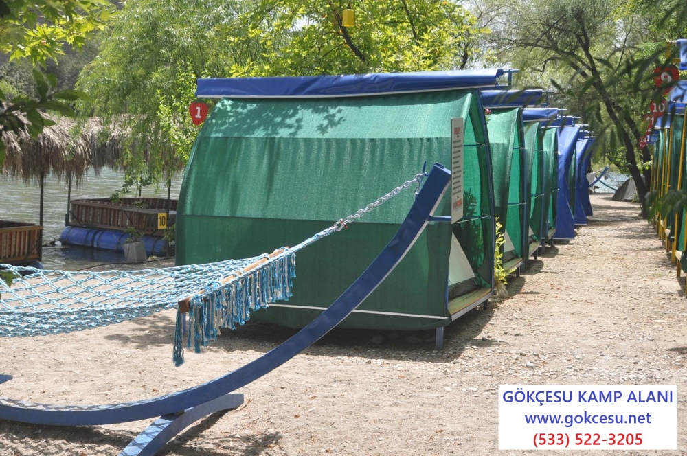 Antalya Kamping Rafting Köprülü Kanyon nehir kenarında Tatil